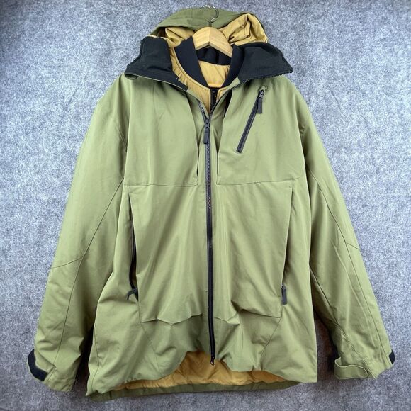 Body Glove Ski Jacket Mens Extra Large Olive Gold Removable Lining Coat 3in1 - Picture 1 of 14